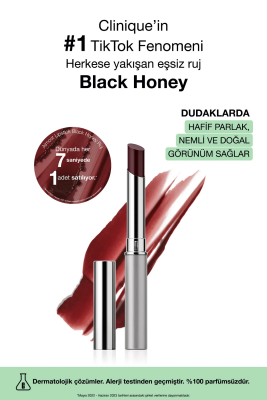 Clinique Almost Lipstick Ruj - 06 Black Honey 1.9g | Parlak, Nemli Ve Doğal Görünüm - CLINIQUE