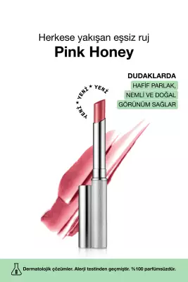 Clinique Almost Lipstick Ruj - 44 Pink Honey 1.9g | Parlak, Nemli Ve Doğal Görünüm - 1