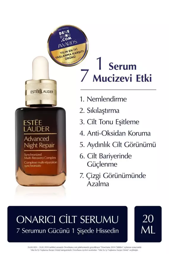 Estee Lauder Yaşlanma Karşıtı Cilt Serumu - Advanced Night Repair Onarıcı Gece Serumu 30 ml - 1