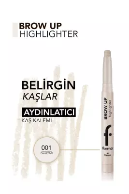 Flormar Asansörlü Aydınlatıcı Kaş Kalemi Gümüş -brow Up Highlighter Pencil-001 Diamond - 3