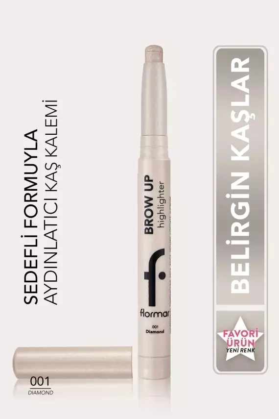 Flormar Asansörlü Aydınlatıcı Kaş Kalemi Gümüş -brow Up Highlighter Pencil-001 Diamond - 1