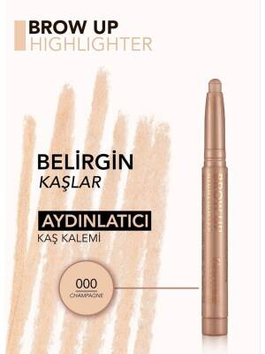Flormar Asansörlü Aydınlatıcı Kaş Kalemi Uçuk Kahve -brow Up Highlighter Pencil-000 Champagne - 3