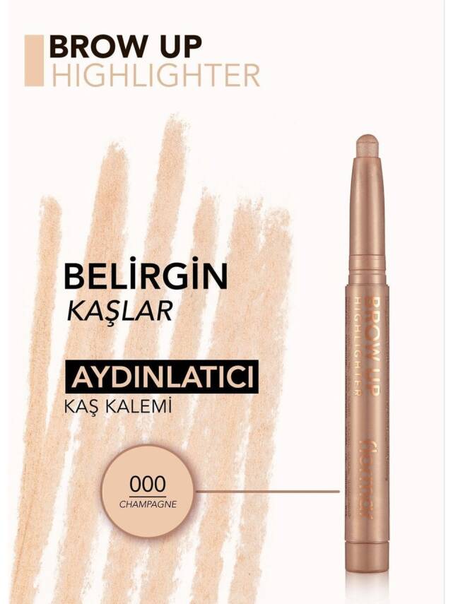 Flormar Asansörlü Aydınlatıcı Kaş Kalemi Uçuk Kahve -brow Up Highlighter Pencil-000 Champagne - 3