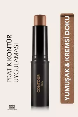 Flormar Contour Stick Yoğun Pigmentli ve Yumuşak Dokulu Stick Kontür (003 Medium Deep) - 1