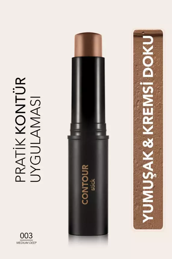 Flormar Contour Stick Yoğun Pigmentli ve Yumuşak Dokulu Stick Kontür (003 Medium Deep) - 1