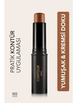 Flormar Contour Stick Yoğun Pigmentli ve Yumuşak Dokulu Stick Kontür (ORTA TON) - Stick Contour - (002 Medium) - Flormar