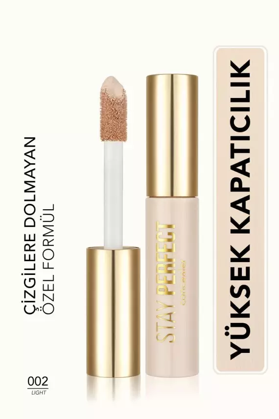 Flormar Doğal Bitişli Kapatıcı (SICAK ALT TON) - Stay Perfect Concealer - 002 Light - 1