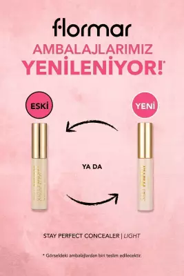 Flormar Doğal Bitişli Kapatıcı (SICAK ALT TON) - Stay Perfect Concealer - 002 Light - 2
