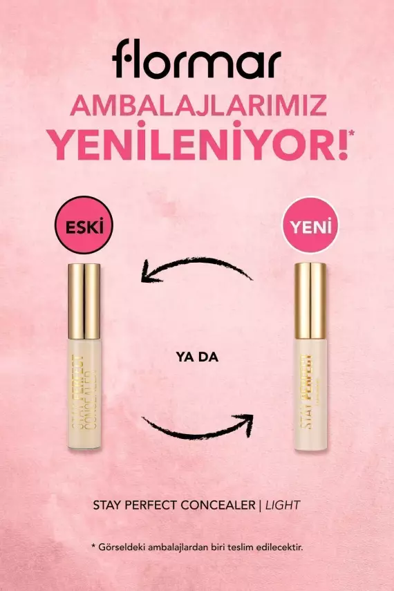 Flormar Doğal Bitişli Kapatıcı (SICAK ALT TON) - Stay Perfect Concealer - 002 Light - 2