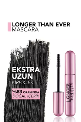 Flormar Doğal Formüllü Kirpik Uzatıcı Maskara (Siyah) - Longer Than Ever Mascara - 001 Black - 2