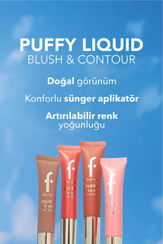 Flormar Puffy Nemlendirici Etkili & Parlak Bitişli Sünger Aplikatörlü Likit Allık – 003 Rosy Glow - 4