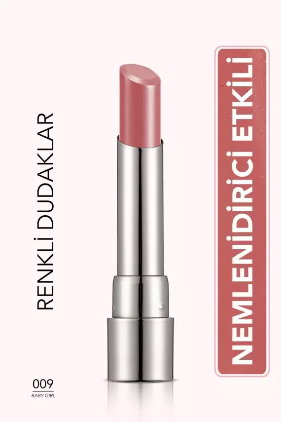Flormar Sheer Up Lipstick Nemlendirici Parlak Ruj - 009 Baby Girl - 1