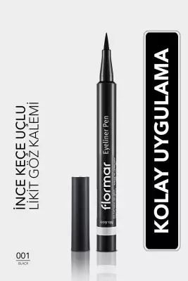 Flormar Yarı Mat Bitişli Eyeliner (Siyah) PEN ELP-01 BLACK - 1