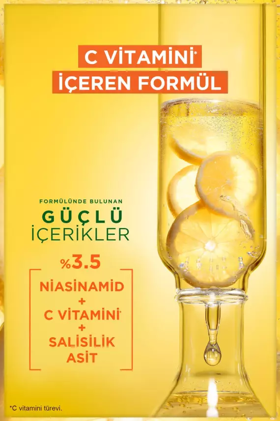 Garnier C Vitamini Parlak Süper Aydınlatıcı Serum 30ml (Niasinamid + Salisilik Asit) - 3