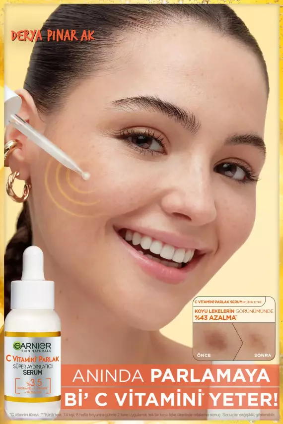 Garnier C Vitamini Parlak Süper Aydınlatıcı Serum 30ml (Niasinamid + Salisilik Asit) - 4