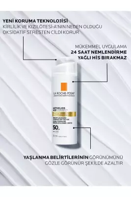 La Roche-Posay Anthelıos Age Correct Tinted Cream SPF50+ Uv Kaynaklı Leke ve Kırışıklık Karşıtı-50ml Renkli Güneş Koruyucu - 3