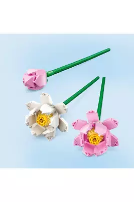 LEGO Flowers Iconic Lotus Çiçekleri 40647 - Dekoratif, Koleksiyonluk ve Sergilenebilir Çiçek Modeli Yapı - 3