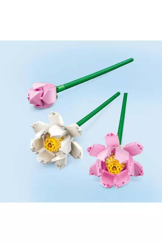 LEGO Flowers Iconic Lotus Çiçekleri 40647 - Dekoratif, Koleksiyonluk ve Sergilenebilir Çiçek Modeli Yapı - 3