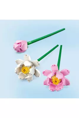 LEGO Flowers Iconic Lotus Çiçekleri 40647 - Dekoratif, Koleksiyonluk ve Sergilenebilir Çiçek Modeli Yapı - 5