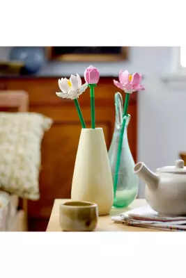 LEGO Flowers Iconic Lotus Çiçekleri 40647 - Dekoratif, Koleksiyonluk ve Sergilenebilir Çiçek Modeli Yapı - 7