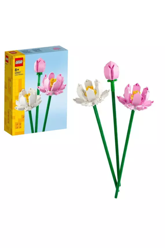LEGO Flowers Iconic Lotus Çiçekleri 40647 - Dekoratif, Koleksiyonluk ve Sergilenebilir Çiçek Modeli Yapı - 1
