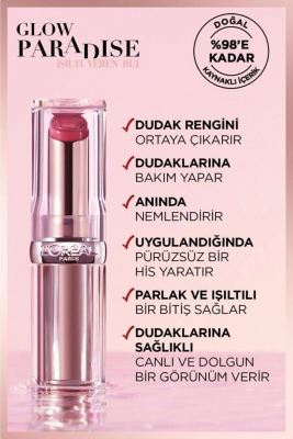 L’Oréal Paris Glow Paradise Balm-in-Lipstick- Işıltı Veren Ruj 353 Mulberry Ecstatic - 5