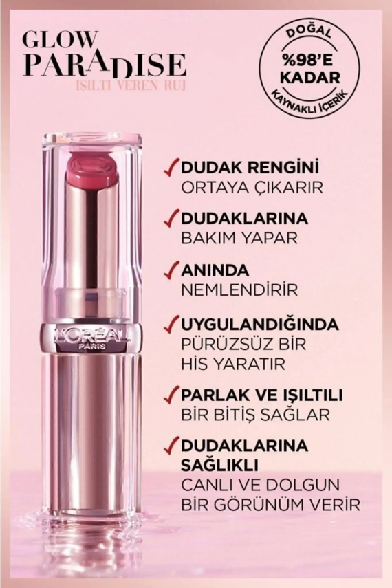 L’Oréal Paris Glow Paradise Balm-in-Lipstick- Işıltı Veren Ruj 353 Mulberry Ecstatic - 5