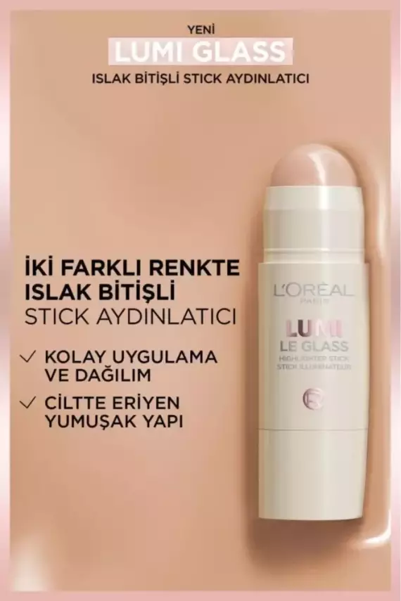 L'Oréal Paris Lumi Glass Islak Bitişli Stick Aydınlatıcı - 620 Glassy Pink Ballet - 3