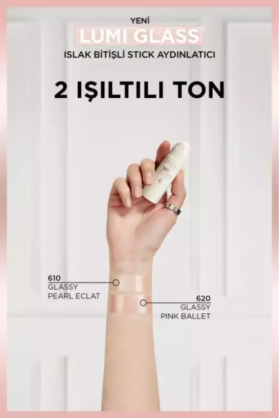 L'Oréal Paris Lumi Glass Islak Bitişli Stick Aydınlatıcı - 620 Glassy Pink Ballet - 5