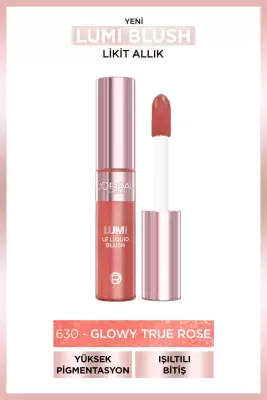 L'Oreal Paris Lumi Blush Likit Allık - 630 Glowy True Rose - 1