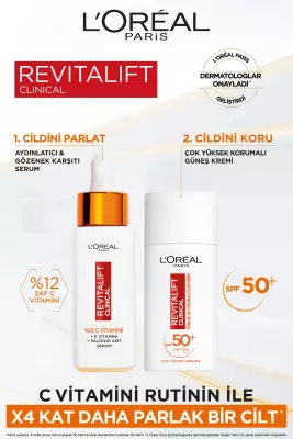 L'Oreal Paris Revitalift Clinical SPF 50+ Günlük Yüksek UV Korumalı Yüz Güneş Kremi 50ml - 4