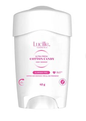 Lucille %100 Vegan Alüminyum İçermeyen Tüm Gün Etkili Kadın Krem Deodorant - Pamuk Şeker Esanslı 40 gr - 2