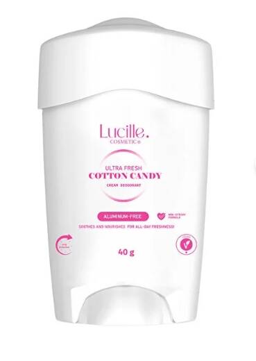 Lucille %100 Vegan Alüminyum İçermeyen Tüm Gün Etkili Kadın Krem Deodorant - Pamuk Şeker Esanslı 40 gr - 2