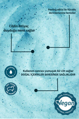 Lucille %100 Vegan Blueberry Aromalı Şekerli Body Scrub – 250 gr – Canlandırıcı, Pürüzsüzleştirici & Nemlendirici Etki - 3