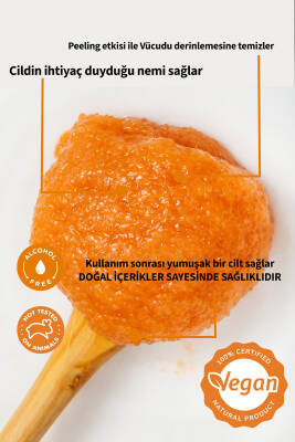 Lucille %100 Vegan Mandalina Aromalı Şekerli Body Scrub – 250 gr – Nemlendirici, Canlandırıcı & Işıltı Veren Vücut Peeling - 3