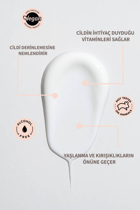 Lucille Anti-Aging Yaşlanma Karşıtı Krem – Kolajen & Hyalüronik Asit İçerikli – 50 ml – %100 Vegan Formül - 7