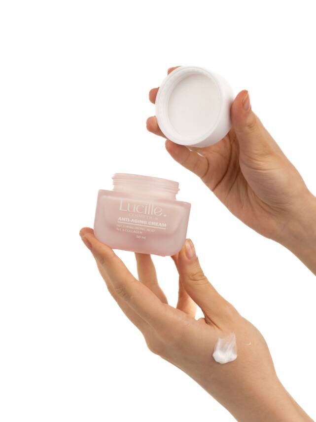 Lucille Anti-Aging Yaşlanma Karşıtı Krem – Kolajen & Hyalüronik Asit İçerikli – 50 ml – %100 Vegan Formül - 6