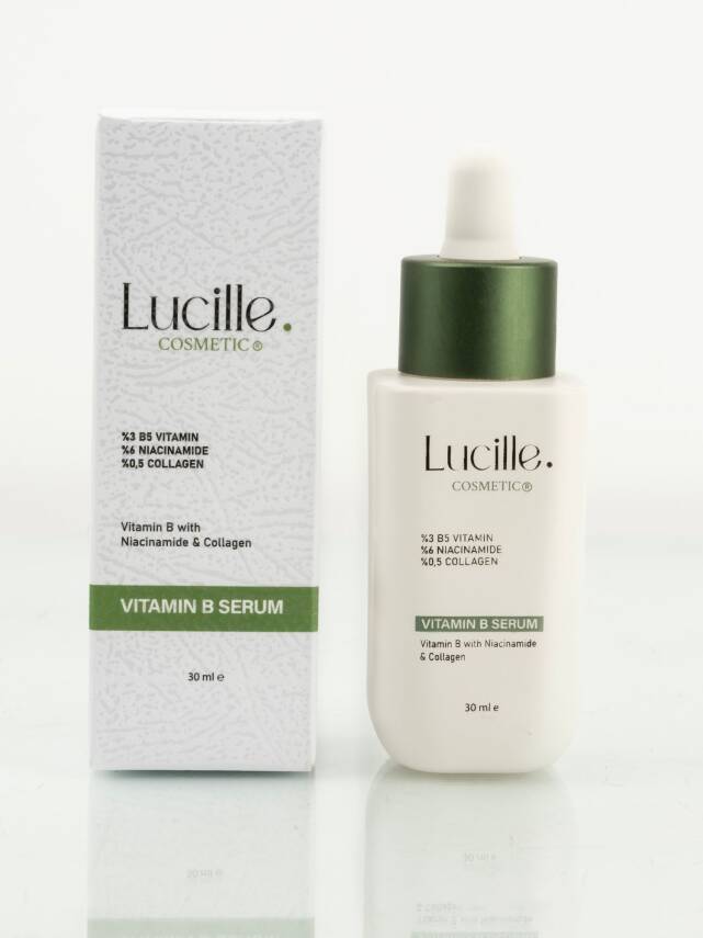 Lucille B Vitamin Serum - Niacinamide ve Kolajen İçerikli - Cilt Aydınlatıcı ve Sıkılaştırıcı( Vegan İçerikli ) - 30 Ml - 1
