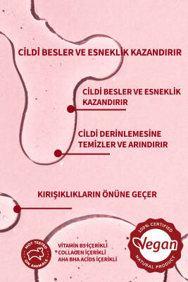 Lucille Gözenek Sıkılaştırıcı Tonik – AHA + BHA & Vitamin Kompleksi İçerikli – 200 ml – %100 Vegan Formül (Yağlı ve Karma Ciltler için) - 4