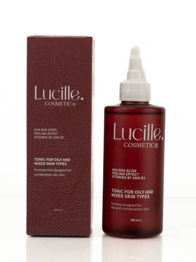 Lucille Gözenek Sıkılaştırıcı Tonik – AHA + BHA & Vitamin Kompleksi İçerikli – 200 ml – %100 Vegan Formül (Yağlı ve Karma Ciltler için) - 5