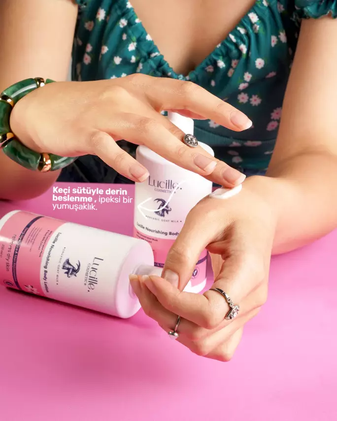 Lucille Keçi Sütü & Musk’lı Nemlendirici Vücut Losyonu – 250 ml – %100 Vegan Formül & Niacinamide İçerikli - 2