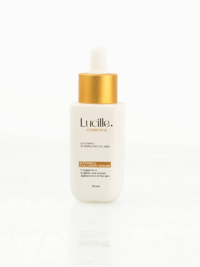 Lucille Vitamin C Serum 30ml | Kolajen İçerikli %100 Vegan Aydınlatıcı Serum - 6