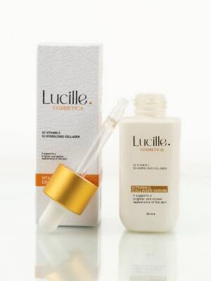 Lucille Vitamin C Serum 30ml | Kolajen İçerikli %100 Vegan Aydınlatıcı Serum - 7