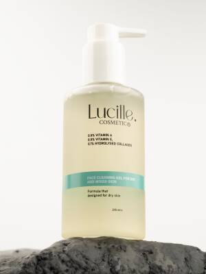 Lucille Yüz Yıkama Jeli – Kolajen & Vitamin İçerikli – 200 ml – %100 Vegan Formül (Kuru ve Karma Ciltler için) - 6