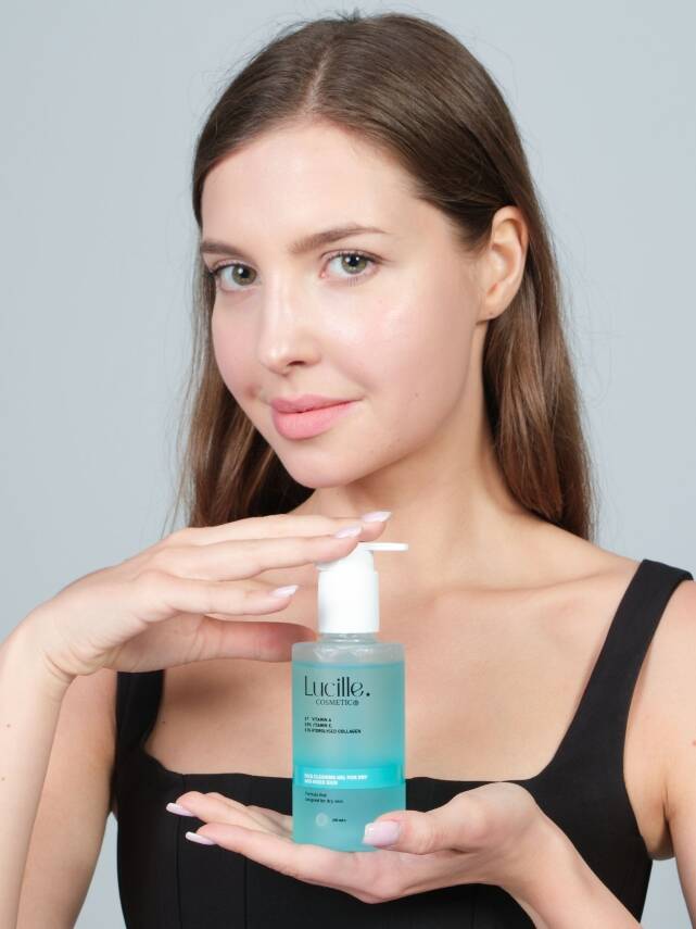 Lucille Yüz Yıkama Jeli – Kolajen & Vitamin İçerikli – 200 ml – %100 Vegan Formül (Kuru ve Karma Ciltler için) - 7