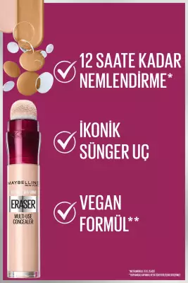 Maybelline New York Instant Anti Age Eraser Kapatıcı - 01 Light Concealer 6.8 Ml - 8