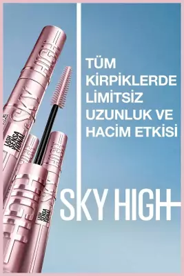Maybelline New York Lash Sensational Maskara Sky High - Siyah - 7