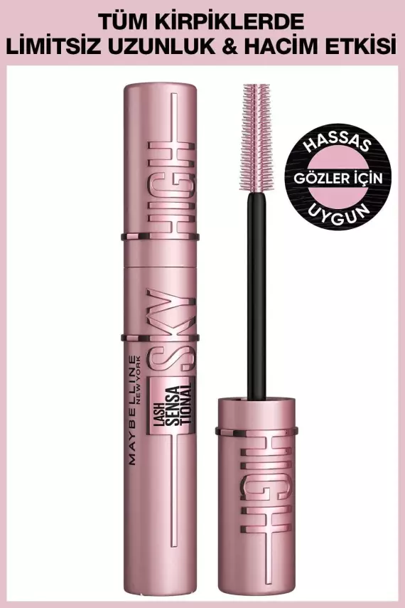 Maybelline New York Lash Sensational Maskara Sky High - Siyah - 1