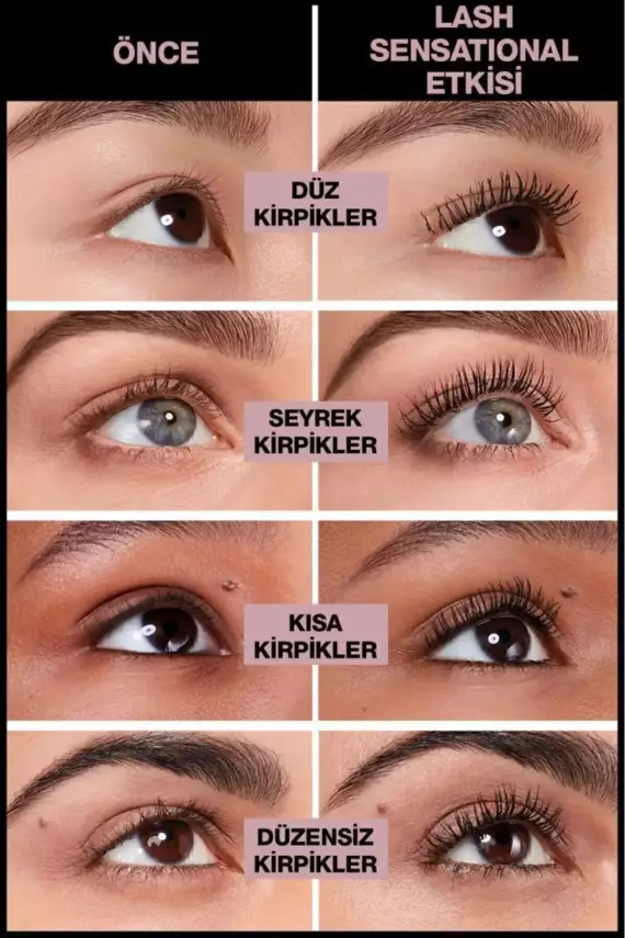 Maybelline New York Lash Sensational Yelpaze Etkili Maskara Ekstra Siyah - 7