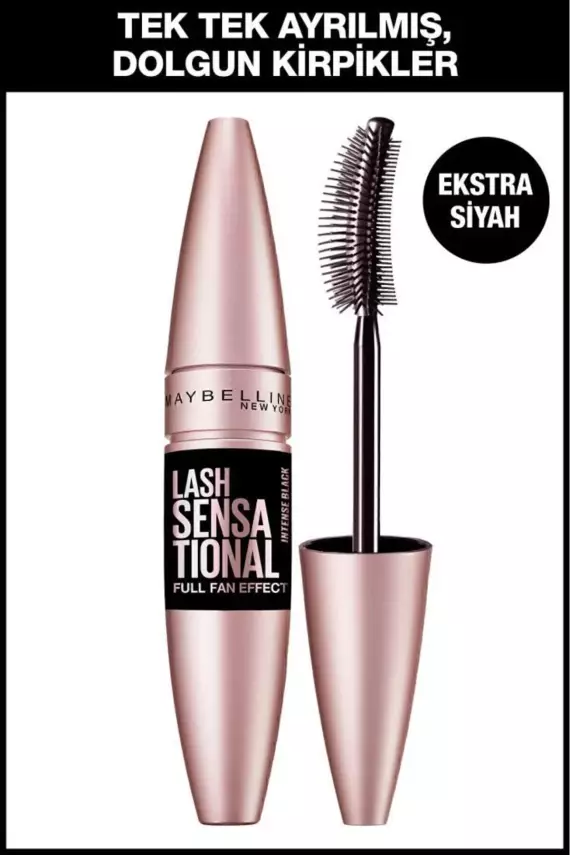 Maybelline New York Lash Sensational Yelpaze Etkili Maskara Ekstra Siyah - 1